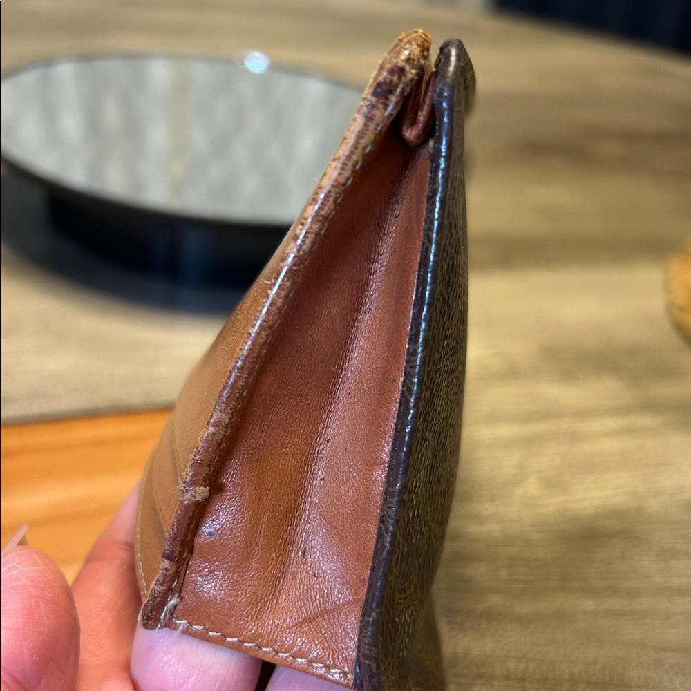 103. Celine Brown Macadam Leather Wallet, COA - Picture 14 of 15